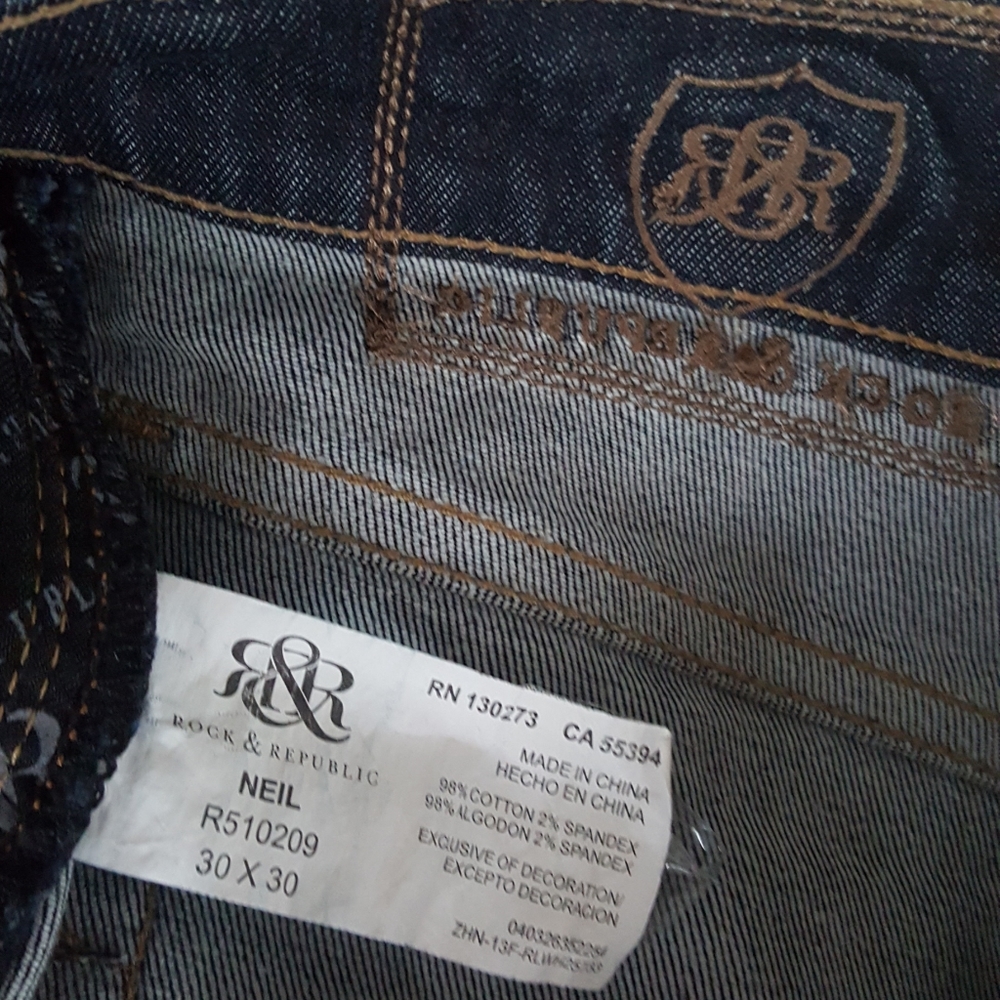 Rock & Republic Men's Neil Straight Jeans. Size 30×30 - Picture 6 of 7